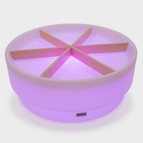 Sensory Mood Discovery Glow Low Table + Wooden Dividers Set
