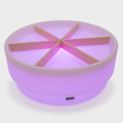 Sensory Mood Discovery Glow Low Table + Wooden Dividers Set