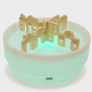 Sensory Mood Discovery Glow Low Table + Town Discovery Dividers Set