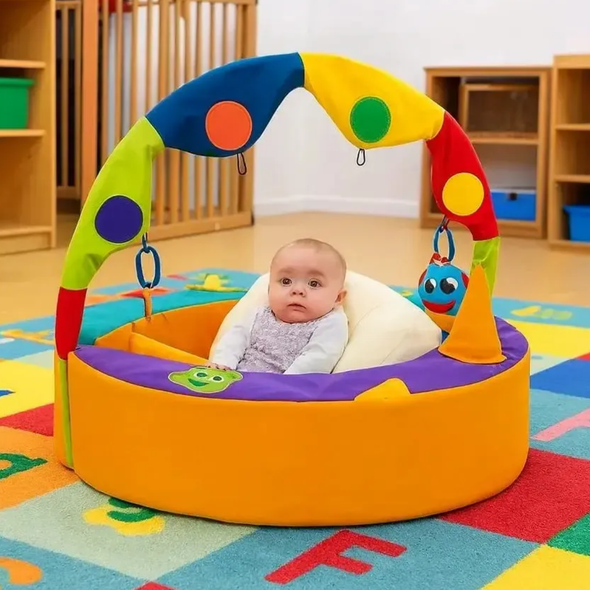 Soft Play Crescent Ring Single Set + Activity Arch Multi-Colour