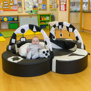 Soft Play Crescent Ring Super Set - Black & White