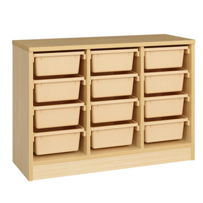 Woodland Tray Storage Unit 12 Beige Trays