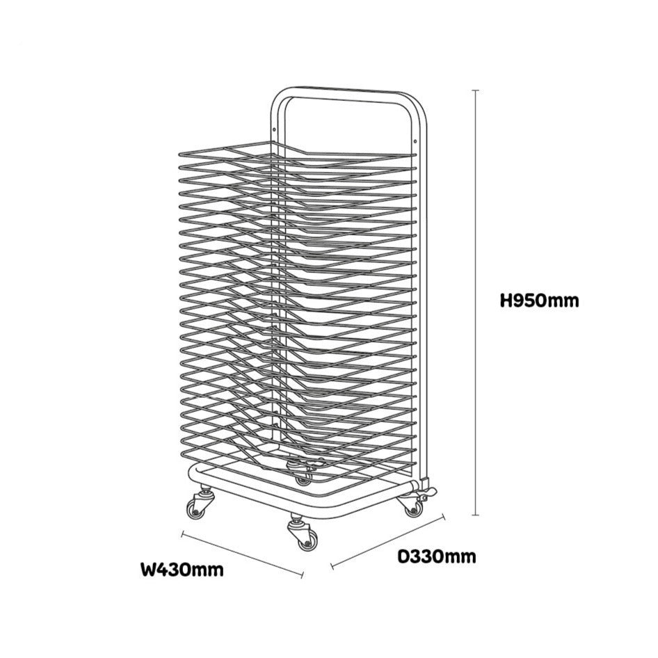 25 Shelf Mobile A3 Painting Drying Rack | Educational Equipment Supplies