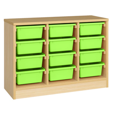 Woodland Tray Storage Unit 12 Green Trays