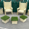 Outdoor Story Telling Throne Chairs + Grass Seating Stools