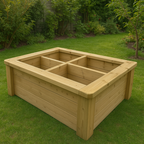 Wooden 4 Bed Planter