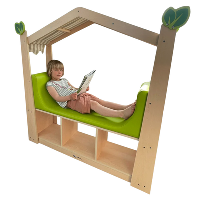 Woodland Reading Nook + Storage - Angled Roof