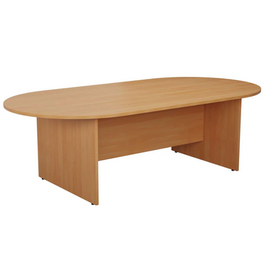 D End Meeting Table - Oak