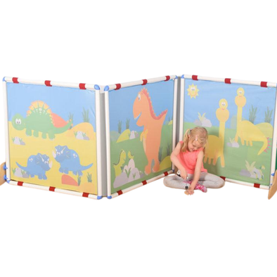 Dinosaur Square Divider Screens Set Of 3 - 860 x 860mm 3 Square Dino Dividers | Room Dividers | www.ee-supplies.co.uk