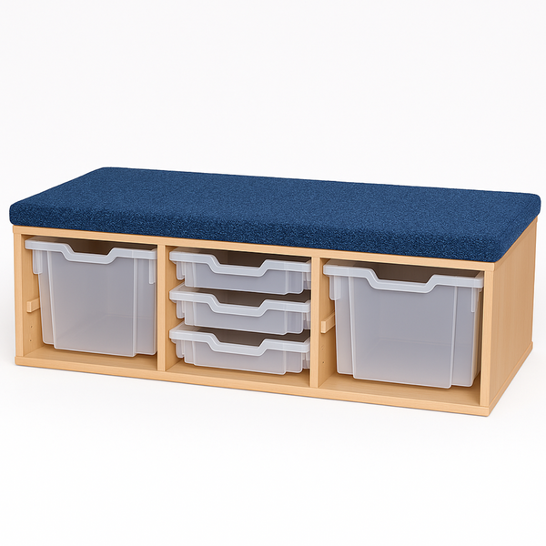 Premium Classroom Step - Whiteboard Step 1025mm Wide With 5 Trays