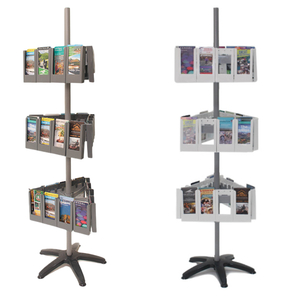 Expanda-Stand™ Carousel Expanda-Stand™ Freestanding Dispenser Unit - Perspex 28 x 1/3 A4 | www.ee-supplies.co.uk