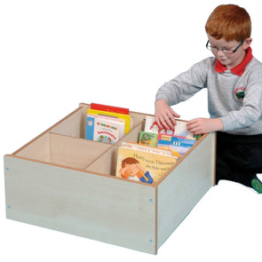 TY Floor Level 4 Bay Wooden Kinderbox - Maple 4 BayLow Level kinder Box | Kinder Box Storage | www.ee-supplies.co.uk