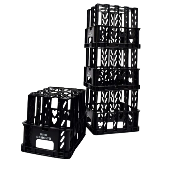 4 x Milk Crates Black Plastic 4 x Milk Crates Black Plastic | Construction | www.ee-supplies.co.uk