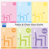 Elegant Chairs x 4 Chairs - H260mm Ages 3-4 Years