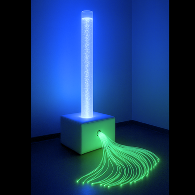 Passive LED Sensory Bubble Tube + Plinth + LED Lights Stands + Maintence Kit