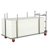 Newstorm 150 Plastic Folding Table - 5ft x 2"6ft (1530 x W750mm) + Storage Trolley