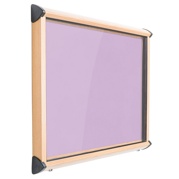Shield® Interior Showcase - Top Hinged - Wood Effect Frame - Loop Nylon