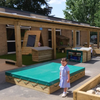 Wooden Sandpit + PVC Cover W180 x D180cm