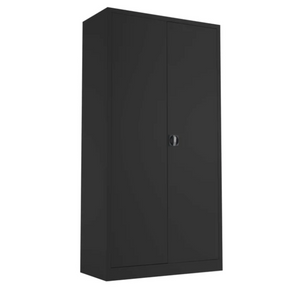 Steel Double Door Cupboard - H1790mm - Black
