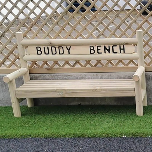 Wooden Buddy Bench 990 × 340 × 610mm