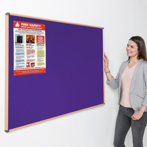 Shield® Aluminium Wood Effect Framed Noticeboards - Loop Nylon or Cork Eco Shield® Design Noticeboard - Colour Frame | Notice & Display Boards | www.ee-supplies.co.uk