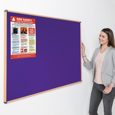 Shield® Aluminium Wood Effect Framed Noticeboards - Loop Nylon or Cork Eco Shield® Design Noticeboard - Colour Frame | Notice & Display Boards | www.ee-supplies.co.uk