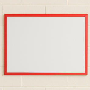 WriteOn® Eco-Friendly Whiteboard - Red Frame WriteOn® Eco-Friendly Whiteboard - Red Frame | White Boards | www.ee-supplies.co.uk