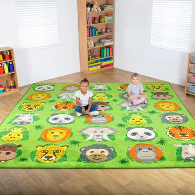 Zoo Conservation Large Square Placement Carpet W3000 x D3000mm
