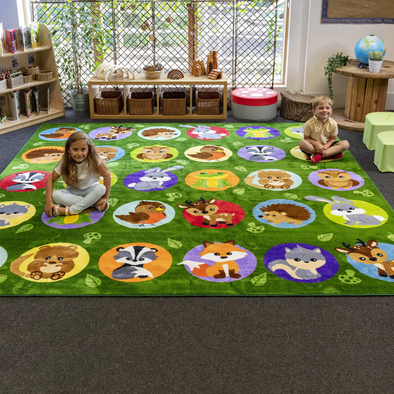Woodland Animal Placement Carpet W3000 x D3000mm