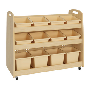 Woodland Large Tray Storage Unit - Beige Trays