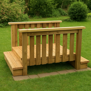 Outdoor Wooden Toddler Bridge