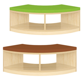 Woodland Curved Reading Bench With Storage