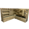 Wooden Outdoor Corner Play Wall + Sandpit