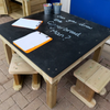 Mark Making Chalk Board Table + Seating