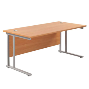 Twin Upright Rectangular Desk Twin Upright Rectangular Desk - Black | ee-supplies.co.uk