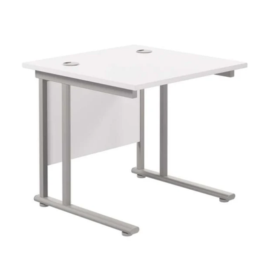Twin Upright Rectangular Desk Twin Upright Rectangular Desk - Black | ee-supplies.co.uk