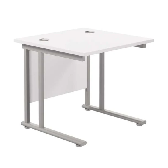 Twin Upright Rectangular Desk Twin Upright Rectangular Desk - Black | ee-supplies.co.uk