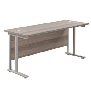 Twin Upright Rectangular Desk - Grey Oak Twin Upright Rectangular Desk - Grey oak | ee-supplies.com