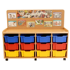 Tss 12 Deep Tray Storage Unit With Cork Board 9 Deep Tray TSS Unit | School tray Storage With Cork Board | www.ee-supplies.co.uk