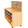 Tss 12 Deep Tray Storage Unit With Cork Board 9 Deep Tray TSS Unit | School tray Storage With Cork Board | www.ee-supplies.co.uk