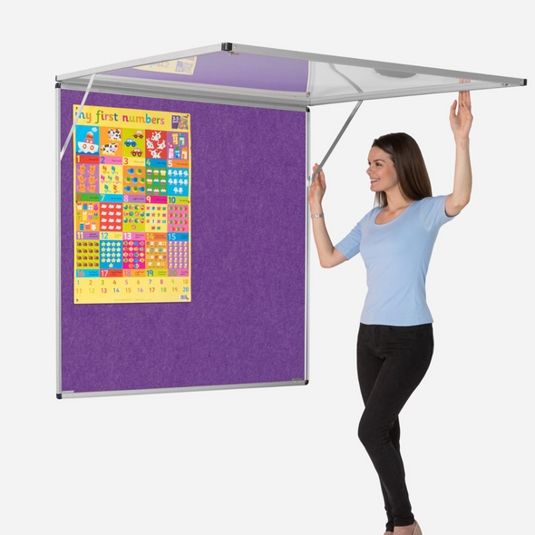 Corridor Tamperproof Noticeboards - Resist-a-Flame® Eco-colour®