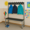 Titan Single Sided Junior Cloakroom Bench - 12 Hooks