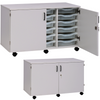 SEND 18 Tray Triple Column Tray Unit + Locking Doors