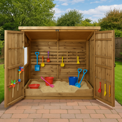 Sheltered Sandpit Cabin