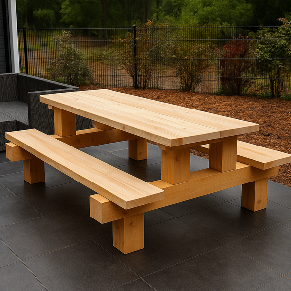 Super Sturdy Wooden Picnic Bench