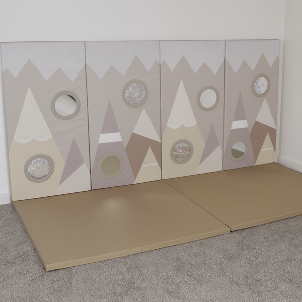 Nursery Soft Wall Pads x 4 - Misty Mountains + Floor Mats x 2