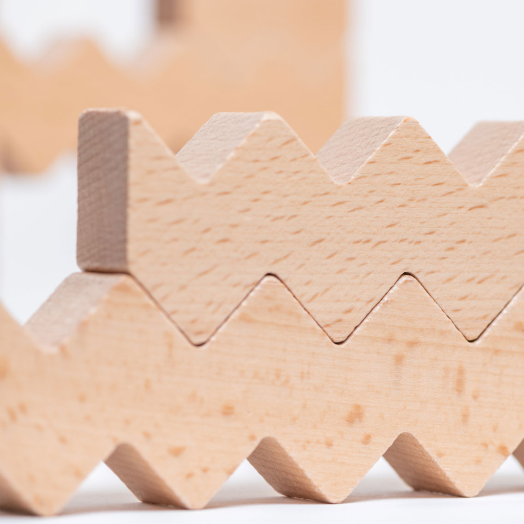 Wooden ZigZag Blocks Construction Set | www.ee-supplies.co.uk ...