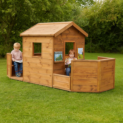 Outdoor Wooden Book Barge