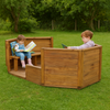 Outdoor Wooden Open Book Boat