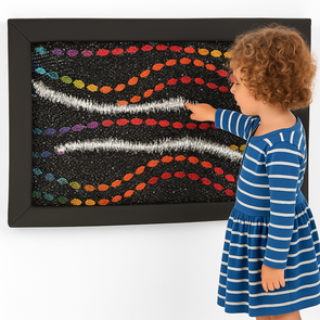 Sensory Flip Sequin Board Join The Dots - Padded Frame 750 x 550mm